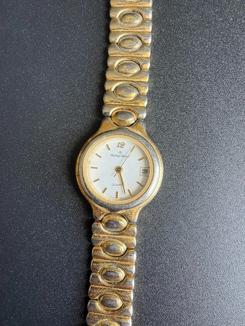 Mathey-Tissot Women’s Bi-Color Quartz Watch — White Dial